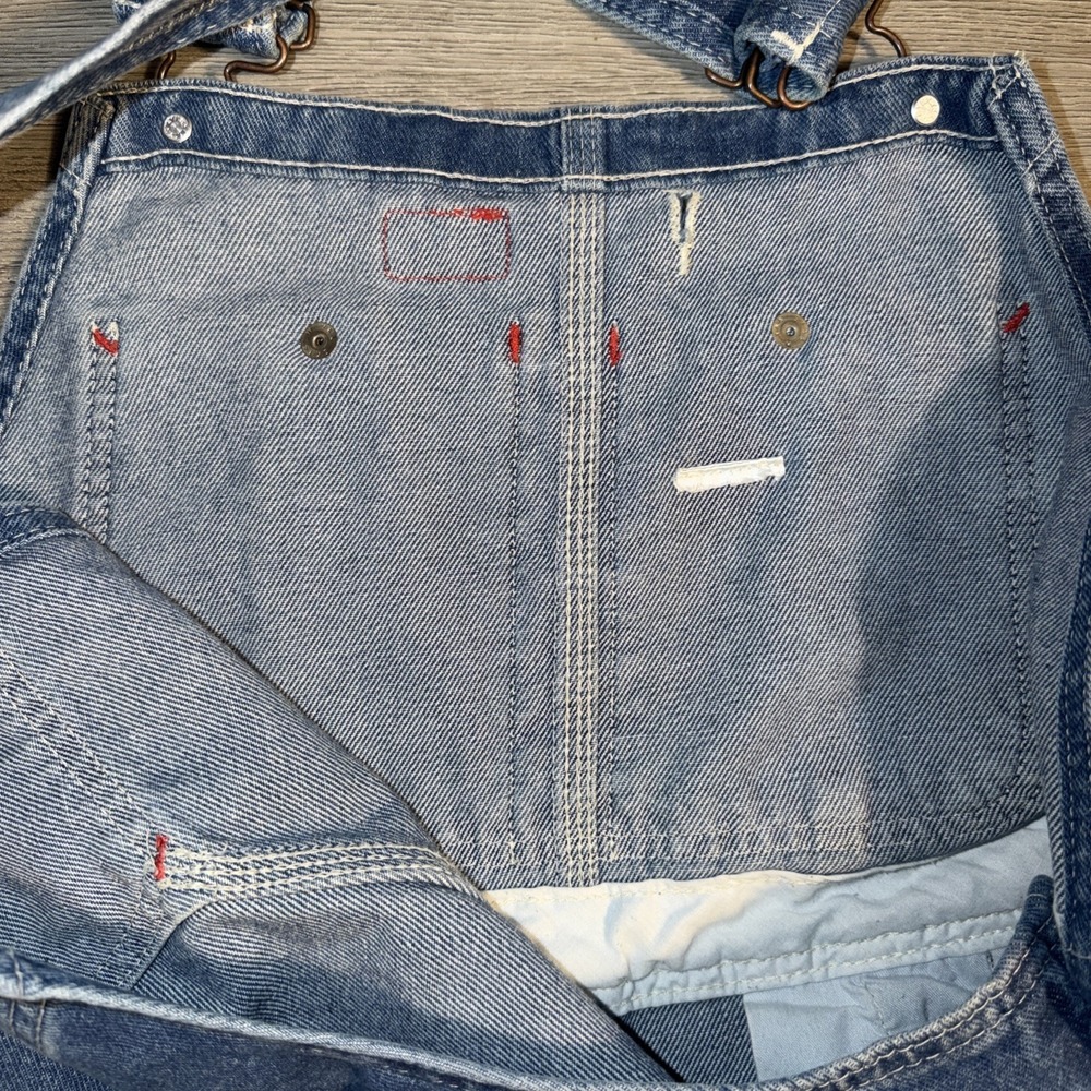 Vintage Dickies Denim Overalls‎ Men's XL Est. Blue Bib Workwear - Picture 7 of 8